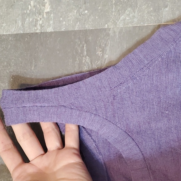 Eileen Fisher 100% merino wool Sleeveless Top. Heathered purple, pink touch. M. - Picture 7 of 11